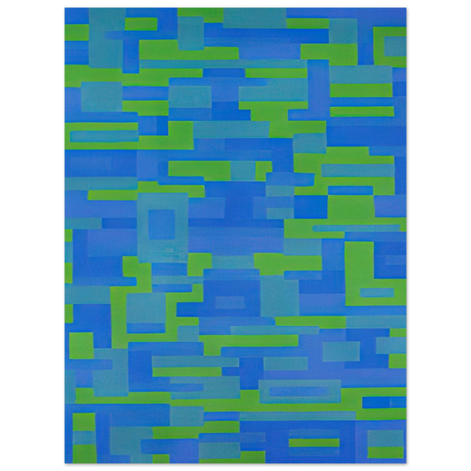 Ad Reinhardt - Blue-Green Painting - 1948  75x100 cm / 30x40inches Fine Art Poster