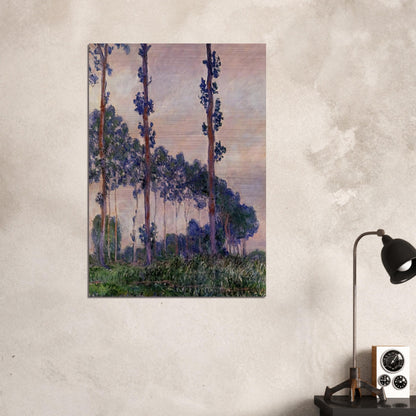 Three Trees in Grey Weather - claude monet Brushed Aluminum Print - 70x100 cm / 28x40 inches | claude monet Aluminum Print | claude monet Prints