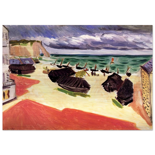FISHING BOATS IN WINTER ETRETAT 1921 - Henri Matisse Brushed Aluminum Print - 70x100 cm / 28x40 inches | Henri Matisse Aluminum Print | Henri Matisse Prints