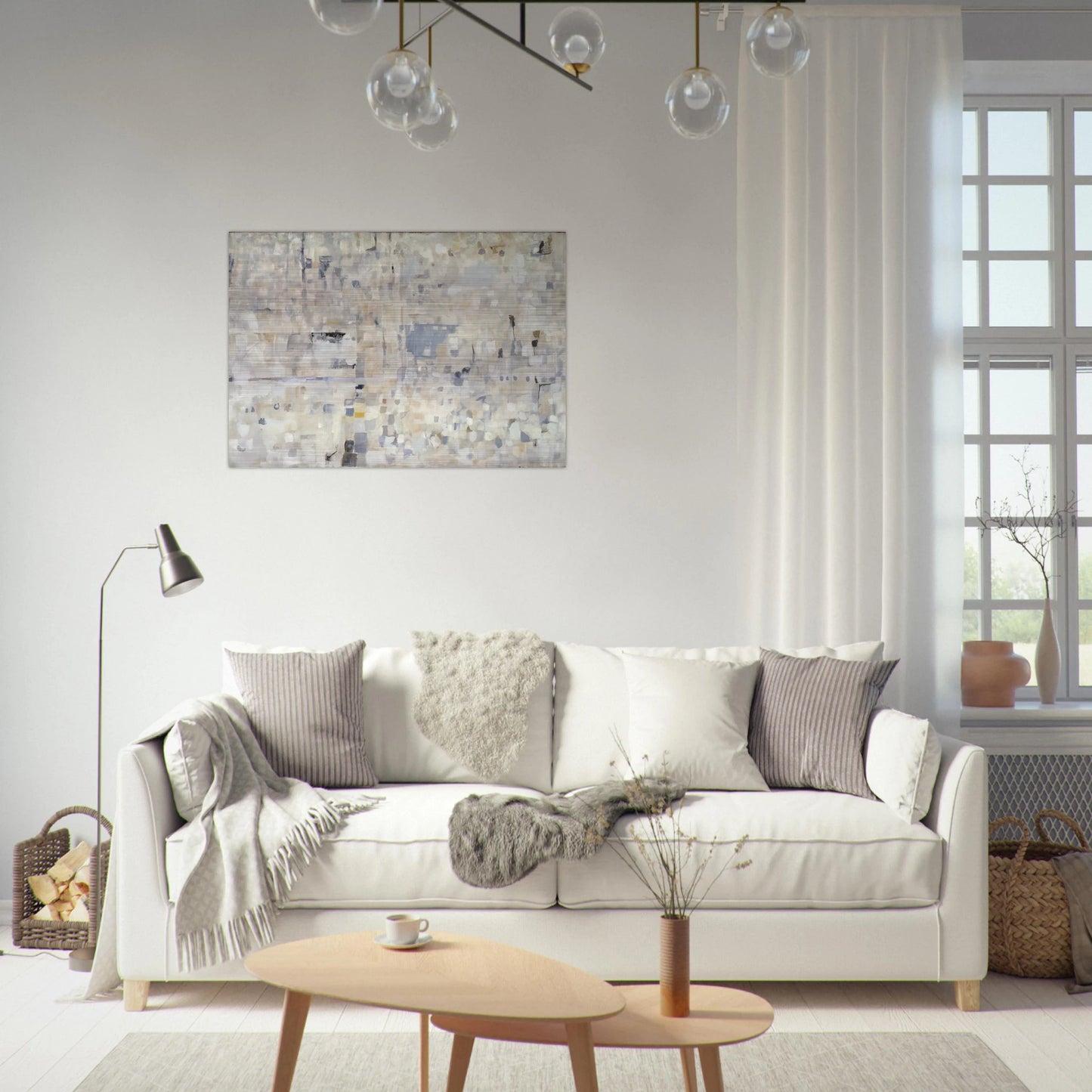 Blanche - 1958 - Maria Helena Vieira da Silva Brushed Aluminum Print - 70x100 cm / 28x40 inches | Maria Helena Vieira da Silva Aluminum Print | Maria Helena Vieira da Silva Prints
