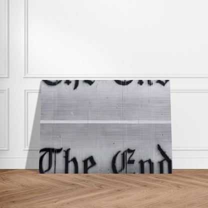 THE END 1991 - Edward Ruscha Brushed Aluminum Print - 70x100 cm / 28x40 inches | Edward Ruscha Aluminum Print | Edward Ruscha Prints