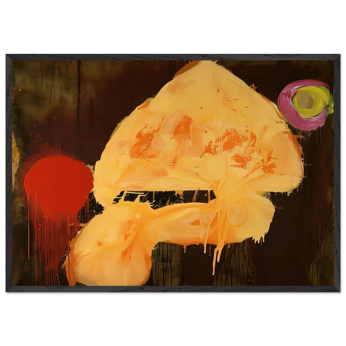 Quas 23186 - 1986 - John Hoyland 70x100 cm / 28x40 inches Framed Art Print – Black Wooden Frame