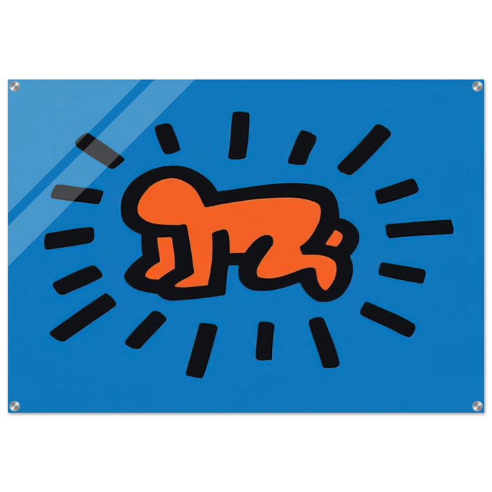 RADIANT BABY FROM ICONS SERIES 1990 - Keith Haring Acrylic Print - 70x100 cm / 28x40″ inches