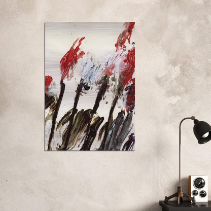 Nicola's Irises - Cy Twombly Brushed Aluminum Print - 70x100 cm / 28x40 inches | Cy Twombly Aluminum Print | Cy Twombly Prints