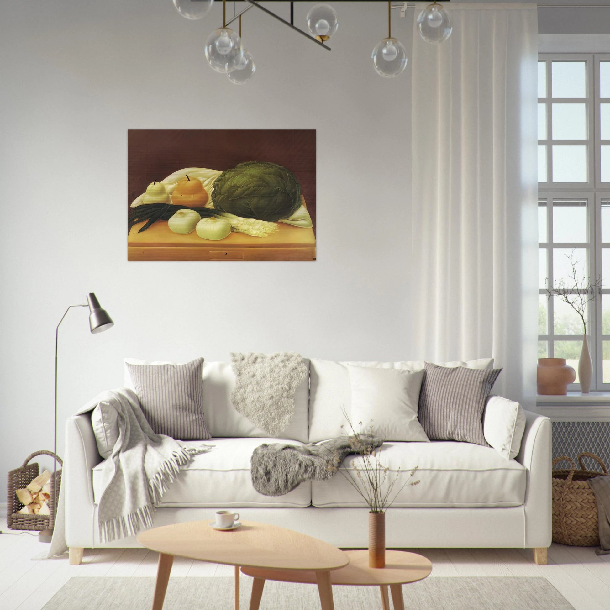 KITCHEN TABLE - Fernando Botero Brushed Aluminum Print - 70x100 cm / 28x40 inches | Fernando Botero Aluminum Print | Fernando Botero Prints