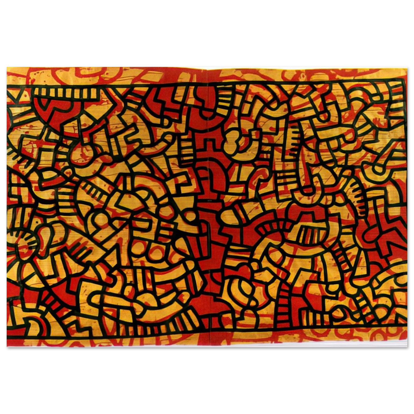 UNTITLED 1979 - Keith Haring Brushed Aluminum Print - 70x100 cm / 28x40 inches | Keith Haring Aluminum Print | Keith Haring Prints