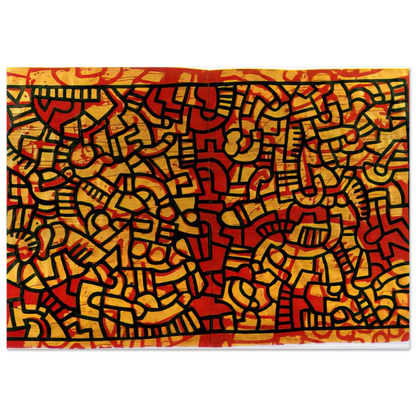 UNTITLED 1979 - Keith Haring Brushed Aluminum Print - 70x100 cm / 28x40 inches | Keith Haring Aluminum Print | Keith Haring Prints