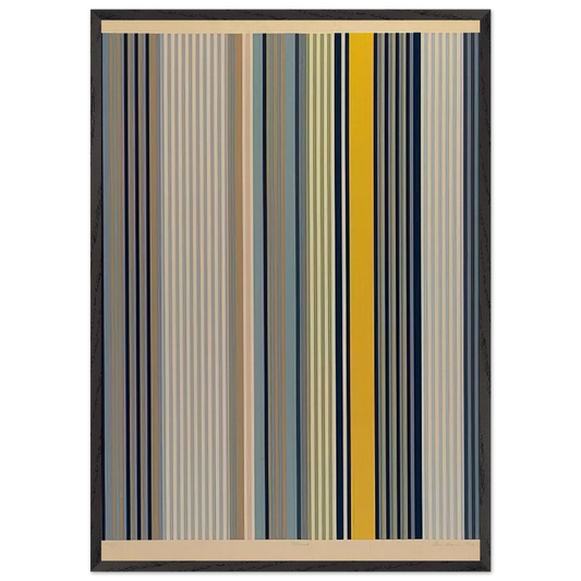 Signal - 1973 - Gene Davis 70x100 cm / 28x40 inches Framed Art Print – Black Wooden Frame