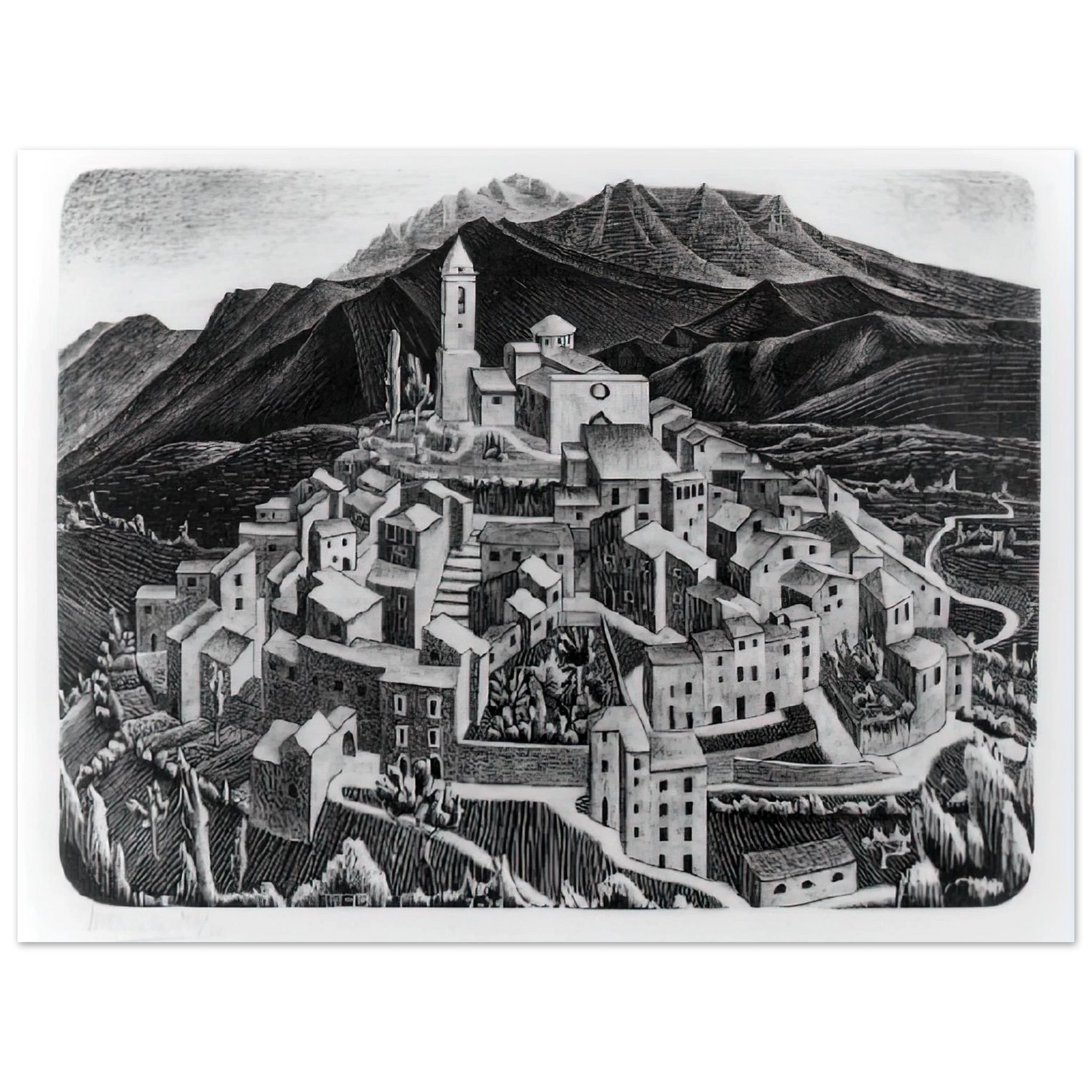 MC Escher - ESCHER (11) Wall Art - 21x29.7 cm / 8x12" - Fine Art Poster - -