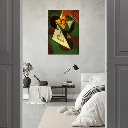 FRUIT BOWL AND FRUIT - Juan Gris Brushed Aluminum Print - 70x100 cm / 28x40 inches | Juan Gris Aluminum Print | Juan Gris Prints