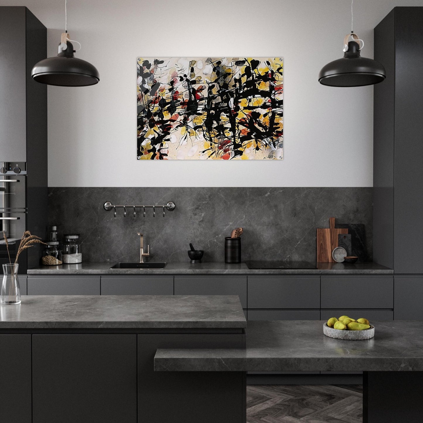 Untitled - Jean-Paul Riopelle Acrylic Print - 70x100 cm / 28x40″ inches