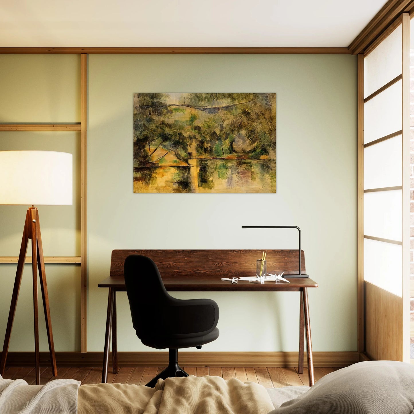Reflections in the Water - Paul Cézanne Brushed Aluminum Print - 70x100 cm / 28x40 inches | Paul Cézanne Aluminum Print | Paul Cézanne Prints