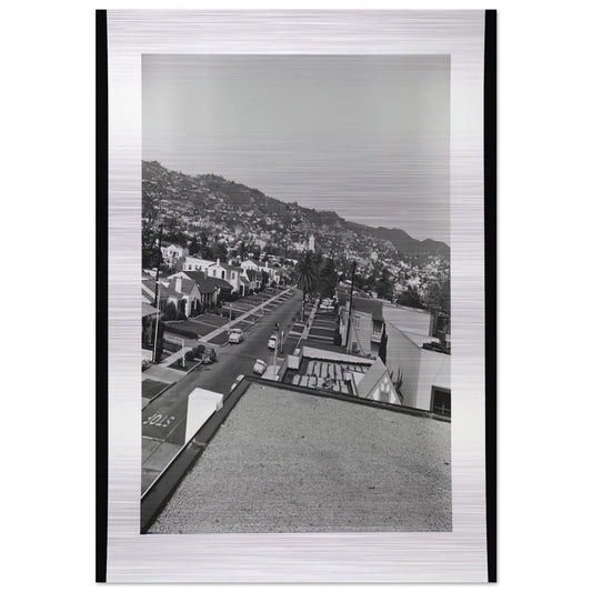 RESIDENTIAL ROOFTOPS SERIES 1 - Edward Ruscha Brushed Aluminum Print - 70x100 cm / 28x40 inches | Edward Ruscha Aluminum Print | Edward Ruscha Prints