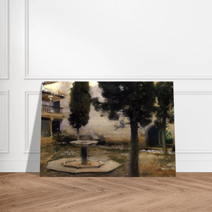Alhambra, Patio de la Reja - John Singer Sargent Brushed Aluminum Print - 70x100 cm / 28x40 inches | John Singer Sargent Aluminum Print | John Singer Sargent Prints