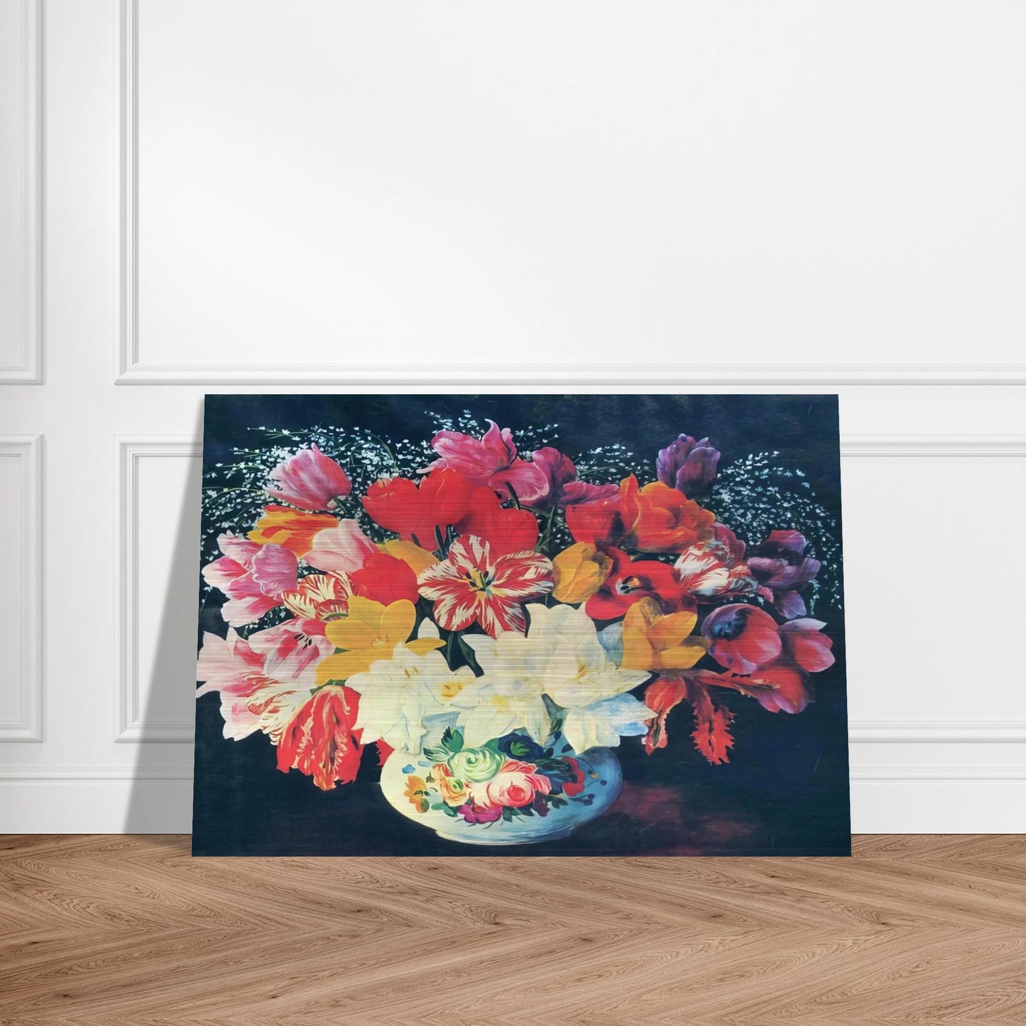 GRAND BOUQUET OF TULIPS 1952 - Moise Kisling Brushed Aluminum Print - 70x100 cm / 28x40 inches | Moise Kisling Aluminum Print | Moise Kisling Prints