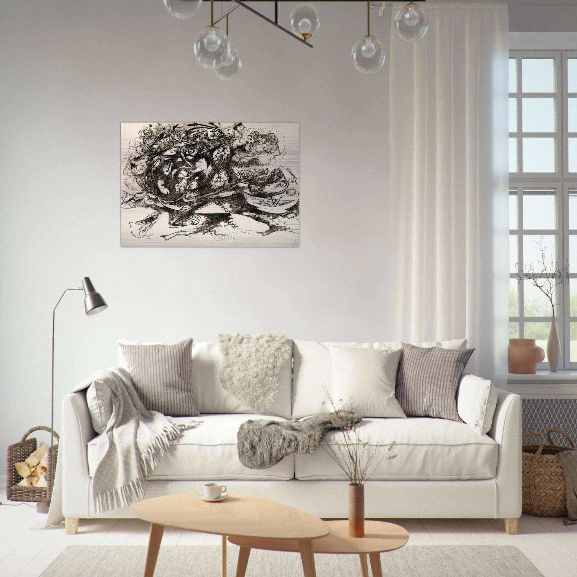 UNTITLED O CONNOR THAW 771 - Jackson Pollock Brushed Aluminum Print - 70x100 cm / 28x40 inches | Jackson Pollock Aluminum Print | Jackson Pollock Prints