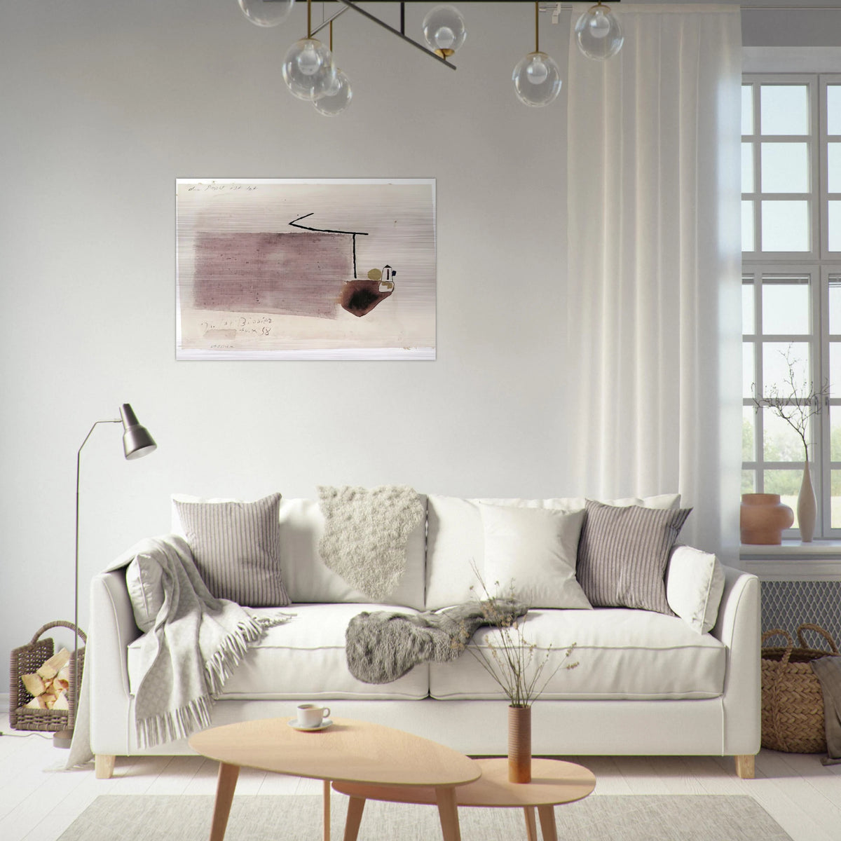14.X.58 - 1958 - Julius Bissier Brushed Aluminum Print - 70x100 cm / 28x40 inches | Julius Bissier Aluminum Print | Julius Bissier Prints