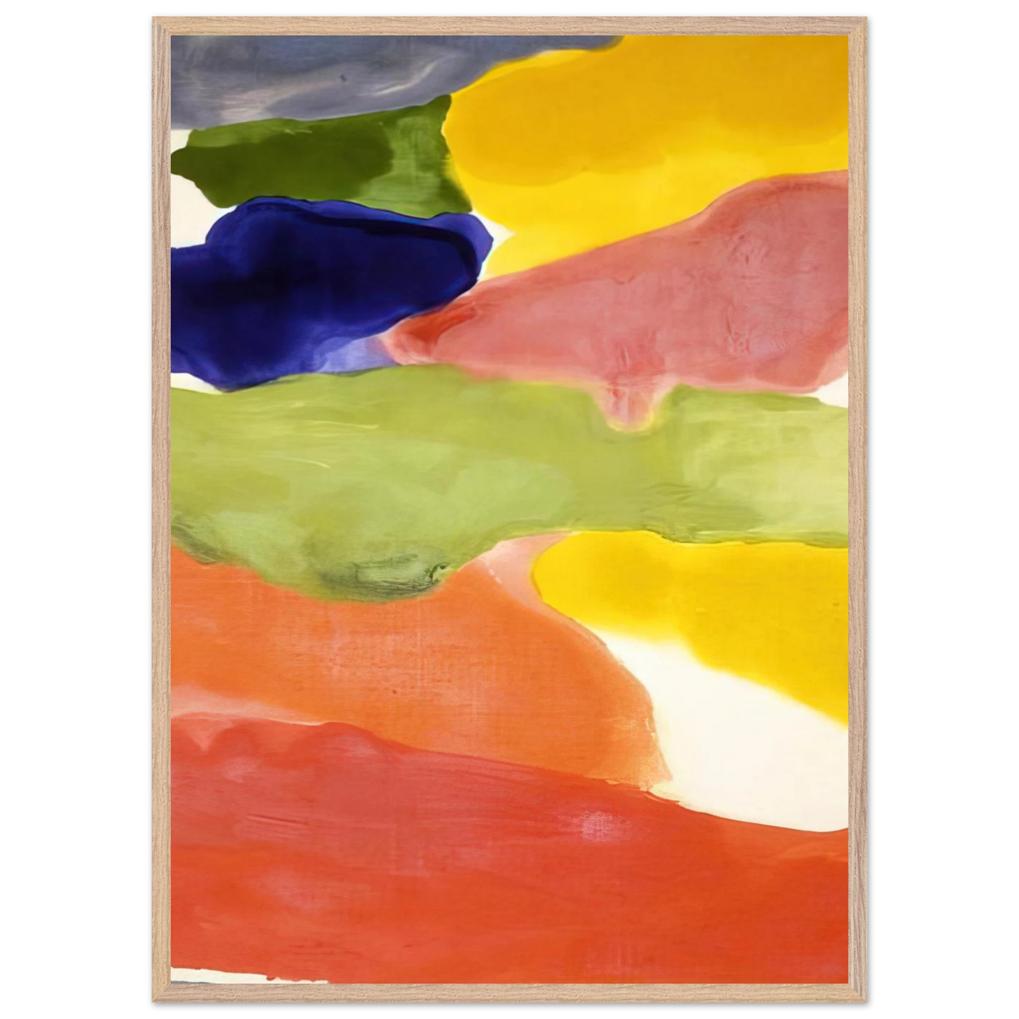 Helen Frankenthaler - Tutti-Fruitti - 1966 Wall art - 70x100 cm / 28x40 inches - Premium Wooden Framed Poster With Fine Art Paper-canvas - Wood frame