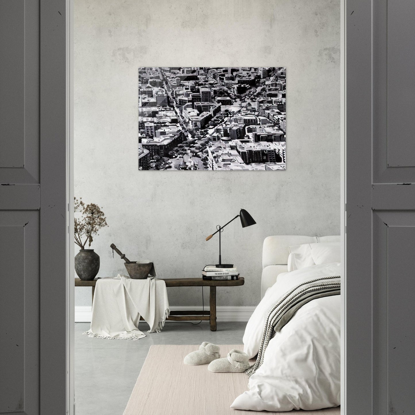 TOWNSCAPE MADRID - Gerhard Richter Acrylic Print - 70x100 cm / 28x40″ inches | Gerhard Richter Wall Art | Gerhard Richter Prints