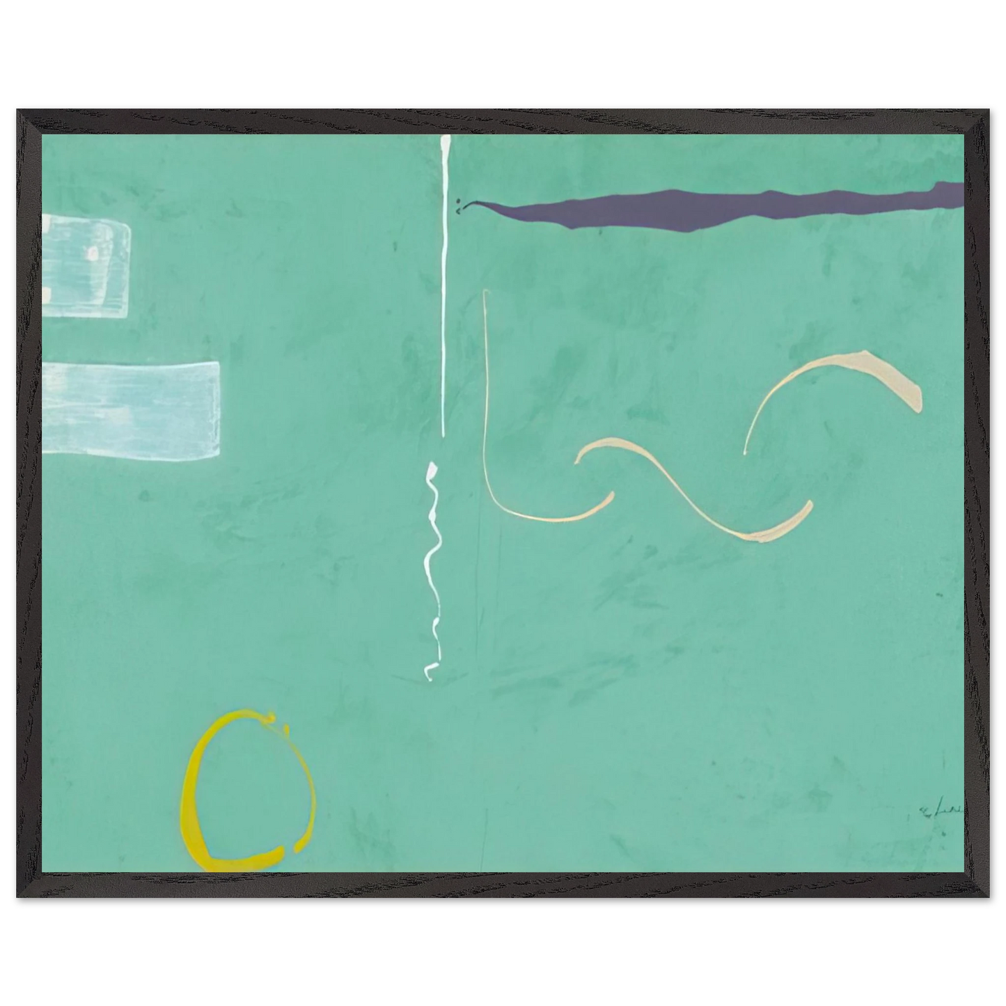 Helen Frankenthaler - Tahiti - 1989 Wall art - 27x35 cm / 11x14 inches - Premium Wooden Framed Poster With Fine Art Paper-canvas - Wood frame