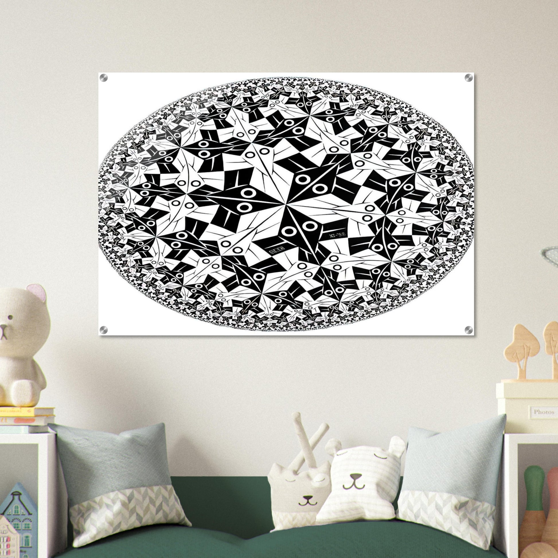 CIRCLE LIMIT I - MC Escher Acrylic Print - 70x100 cm / 28x40″ inches | Maurits Cornelis Escher Prints