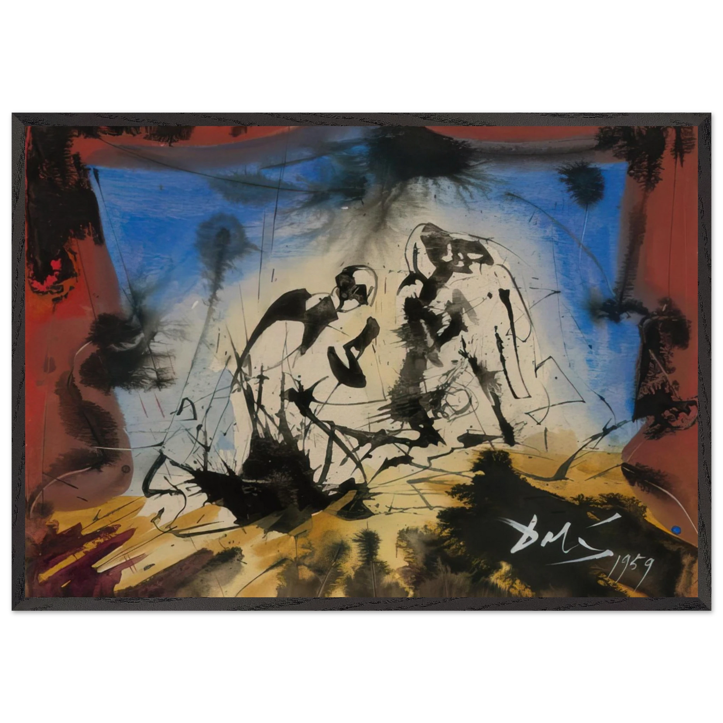 NATIVITY 1959 - Salvador Dali 70x100 cm / 28x40 inches Framed Art Print – Black Wooden Frame