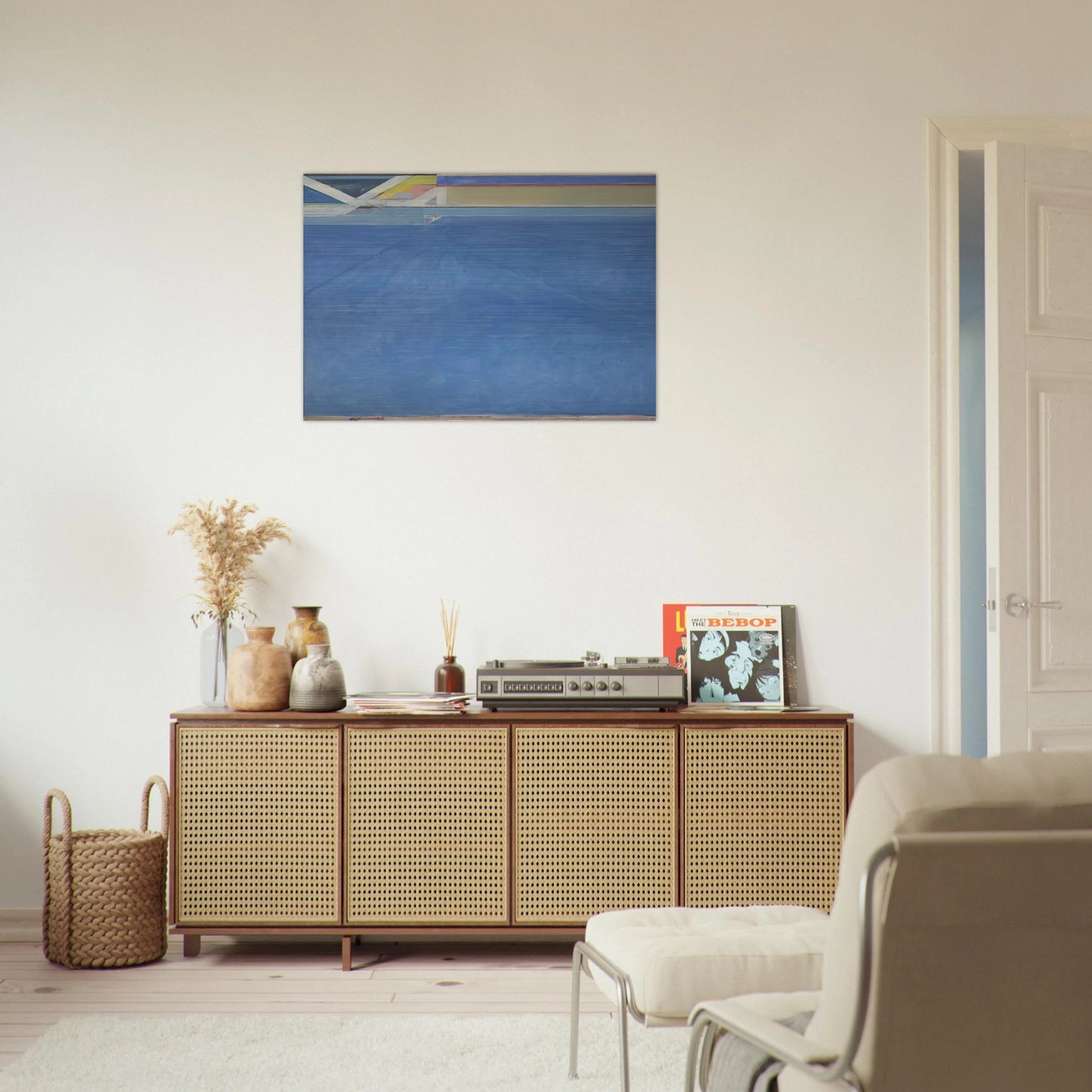 Ocean Park #129 - Richard Diebenkorn Brushed Aluminum Print - 70x100 cm / 28x40 inches | Richard Diebenkorn Aluminum Print | Richard Diebenkorn Prints