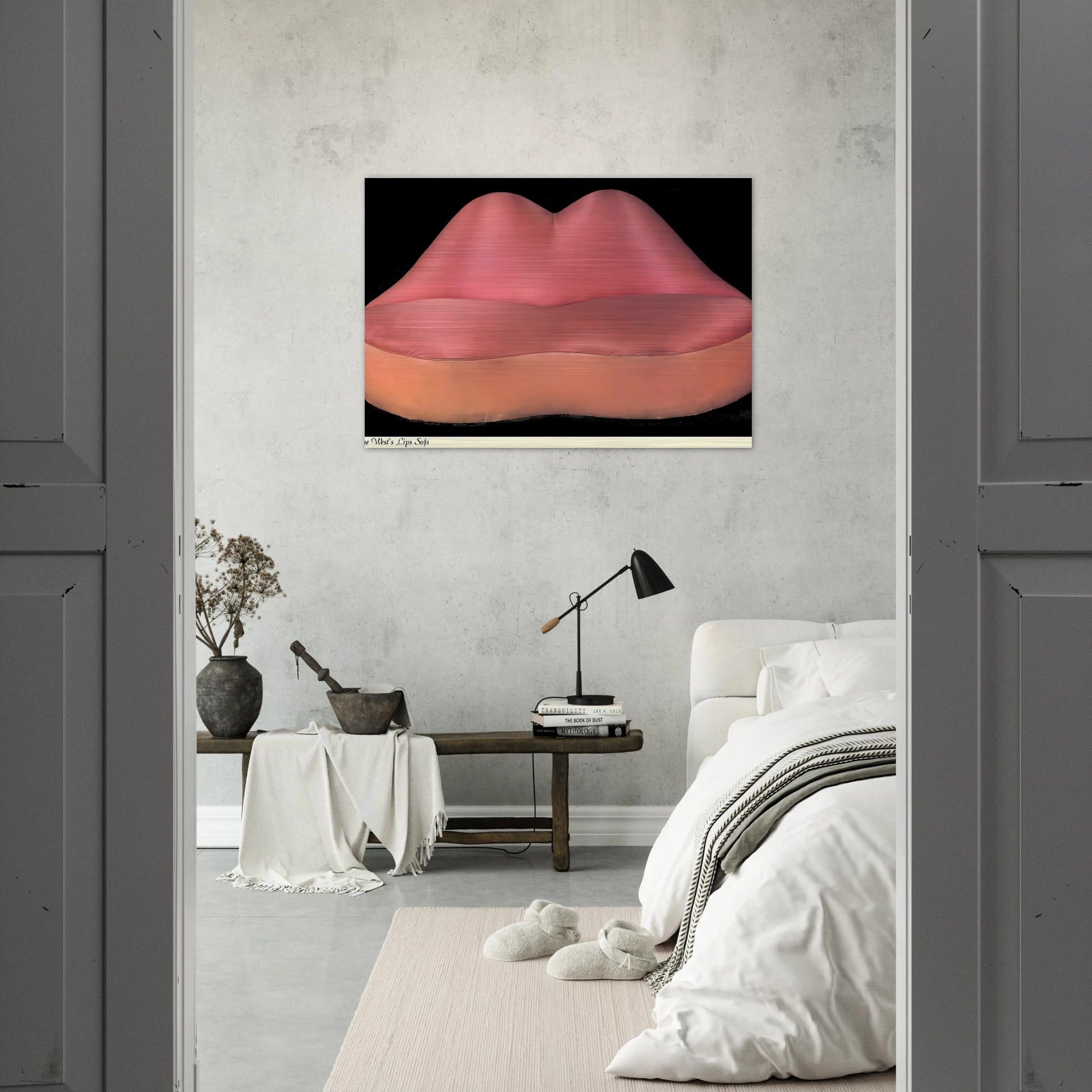 MAE WEST LIPS SOFA 1937 - Salvador Dali Brushed Aluminum Print - 70x100 cm / 28x40 inches | Salvador Dali Aluminum Print | Salvador Dali Prints