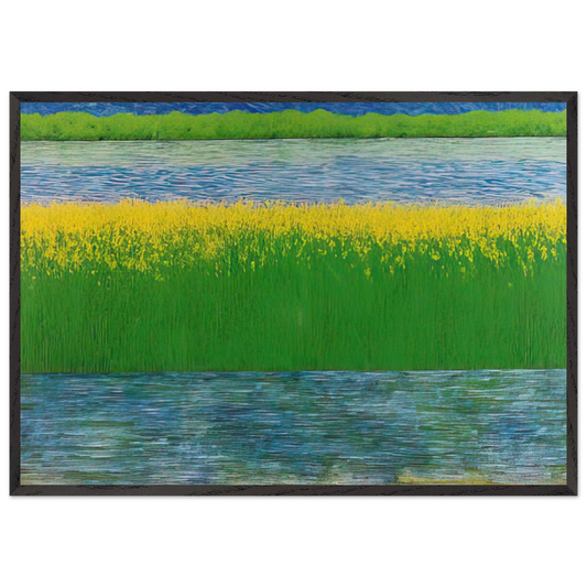 Sea of Grass - 1983 - Jimmy Ernst 70x100 cm / 28x40 inches Framed Art Print – Black Wooden Frame
