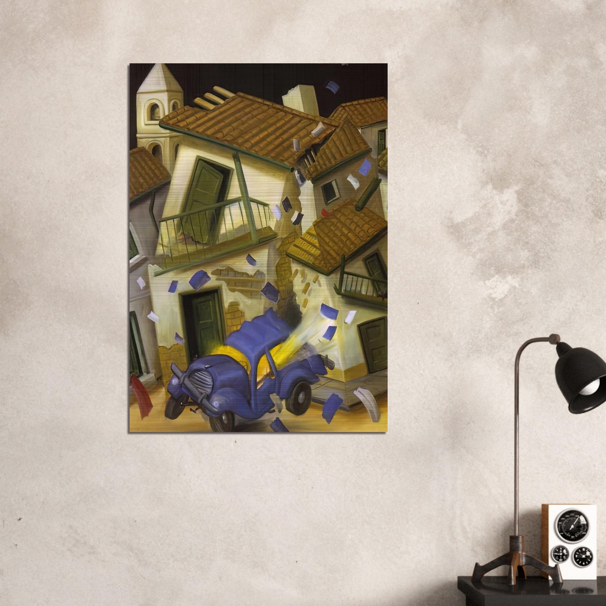 CAR BOMB - Fernando Botero Brushed Aluminum Print - 70x100 cm / 28x40 inches | Fernando Botero Aluminum Print | Fernando Botero Prints