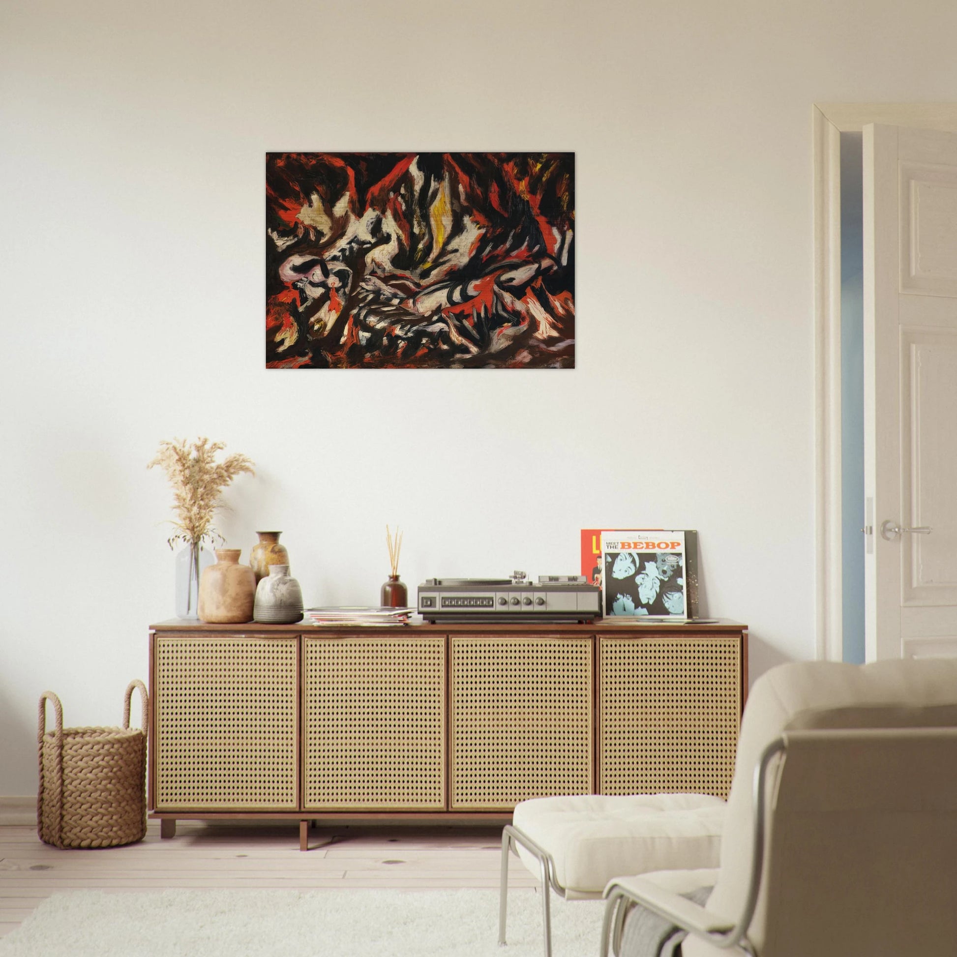 THE FLAME 1938 - Jackson Pollock Brushed Aluminum Print - 70x100 cm / 28x40 inches | Jackson Pollock Aluminum Print | Jackson Pollock Prints