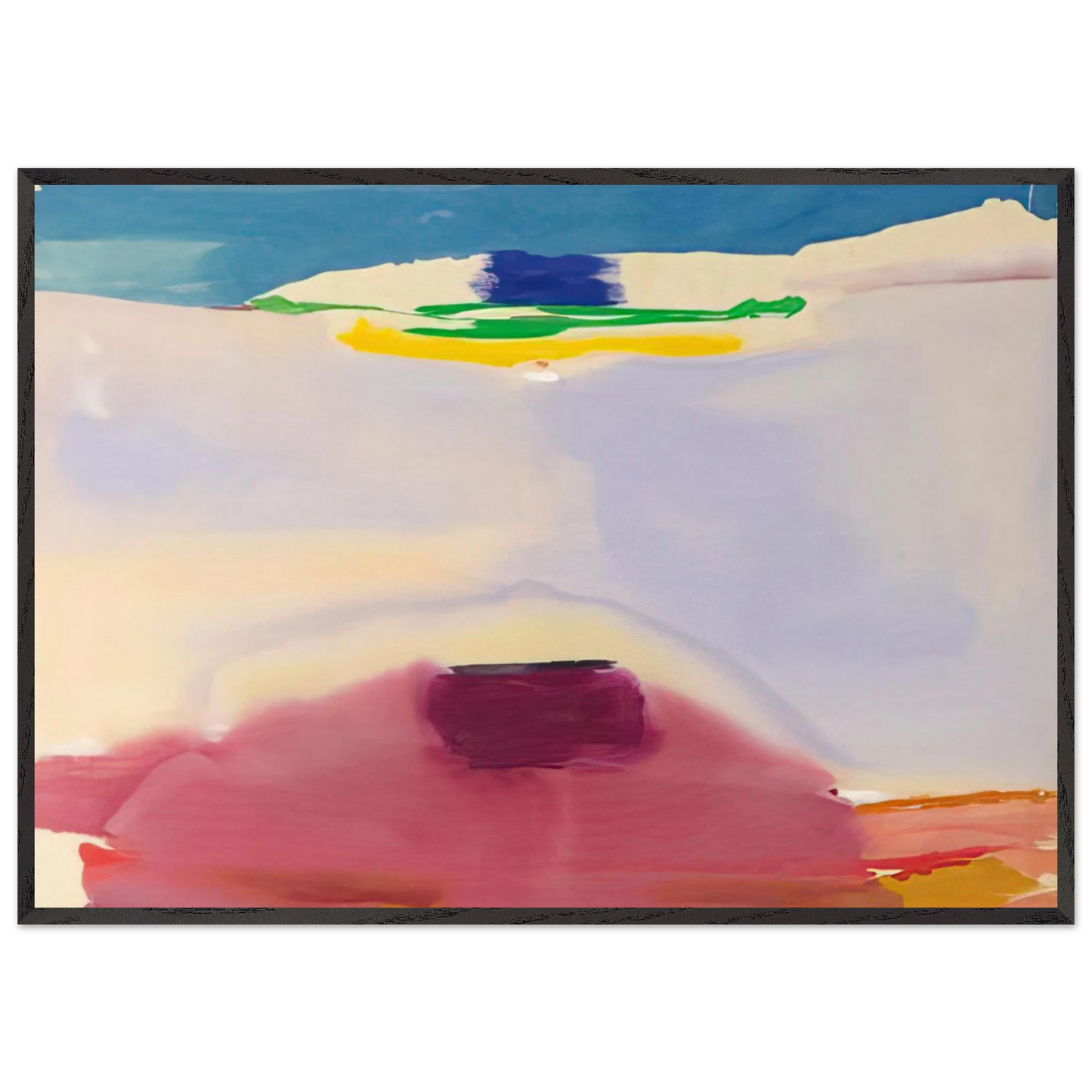 Helen Frankenthaler - Leveling - 1973 Wall art - 70x100 cm / 28x40 inches - Premium Wooden Framed Poster With Fine Art Paper-canvas - Wood frame