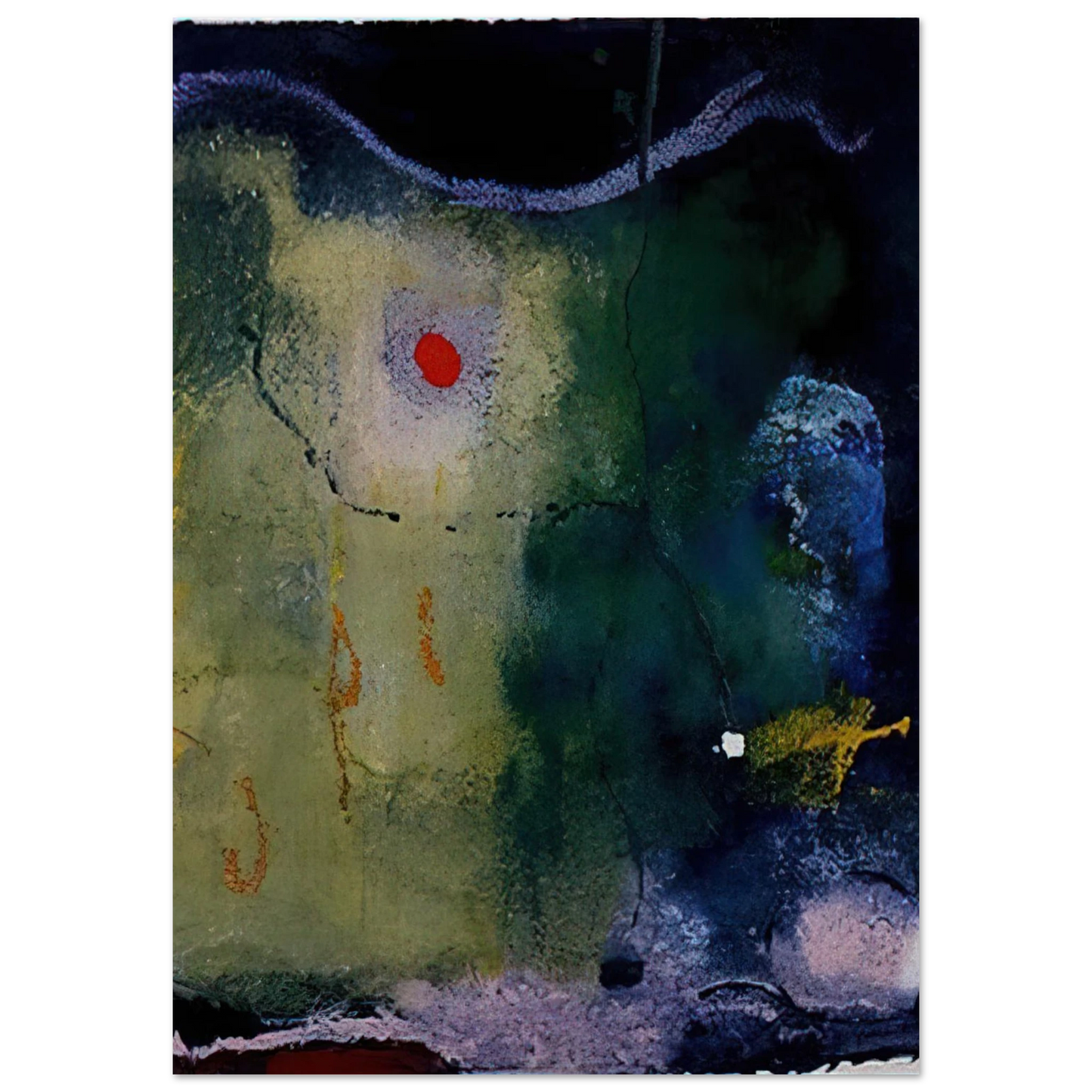 Helen Frankenthaler - The Other Side of the Moon - 1995 Wall art - 30x40 cm / 12x16 inches - Premium Wooden Framed Poster With Fine Art Paper-canvas - Wood frame