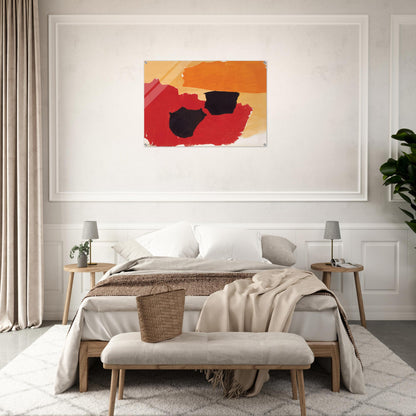 ORANGE RED BLACK 1962 - Esteban Vicente Acrylic Print - 70x100 cm / 28x40″ inches