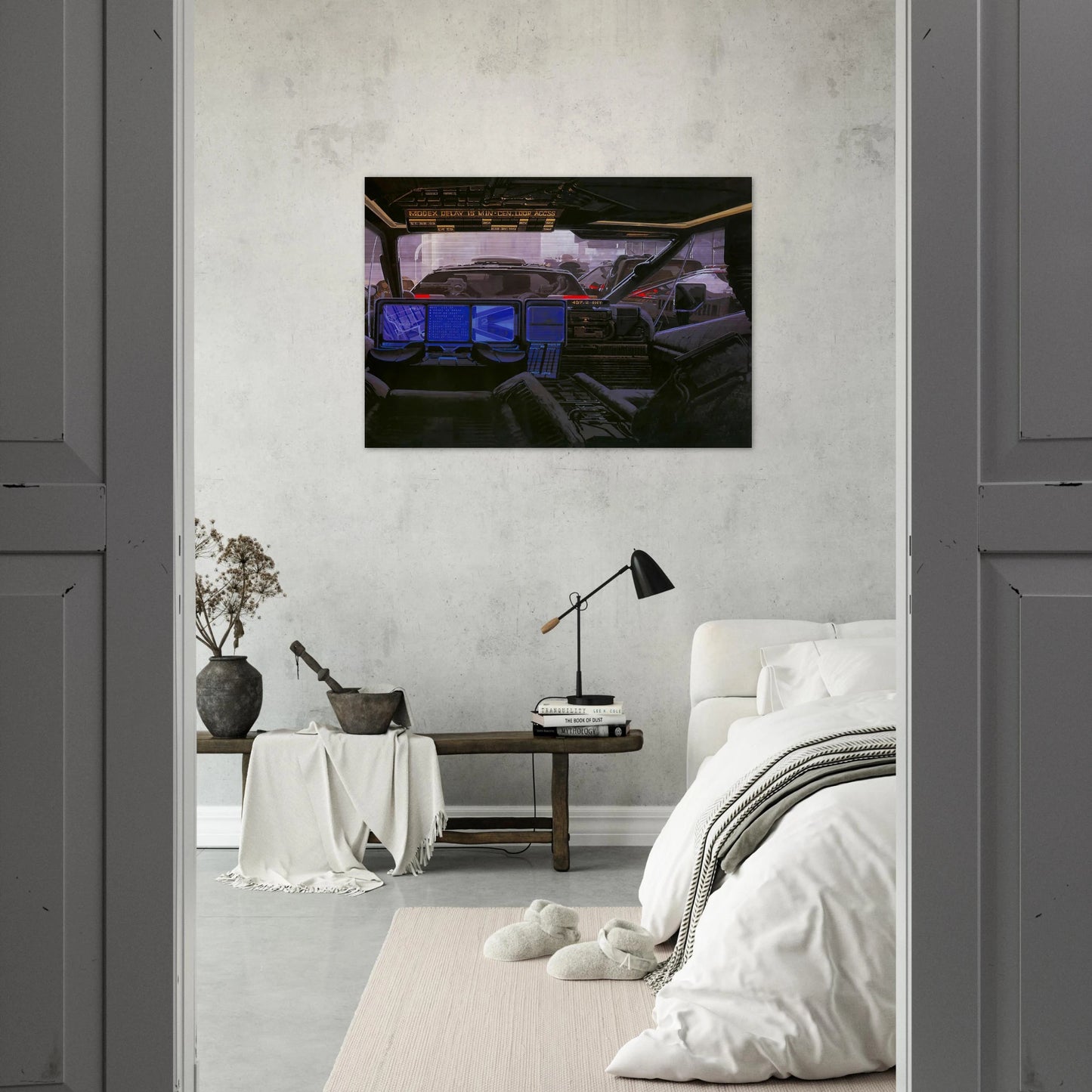 Syd Mead - Syd Mead Brushed Aluminum Print - 70x100 cm / 28x40 inches | Syd Mead Aluminum Print | Syd Mead Prints