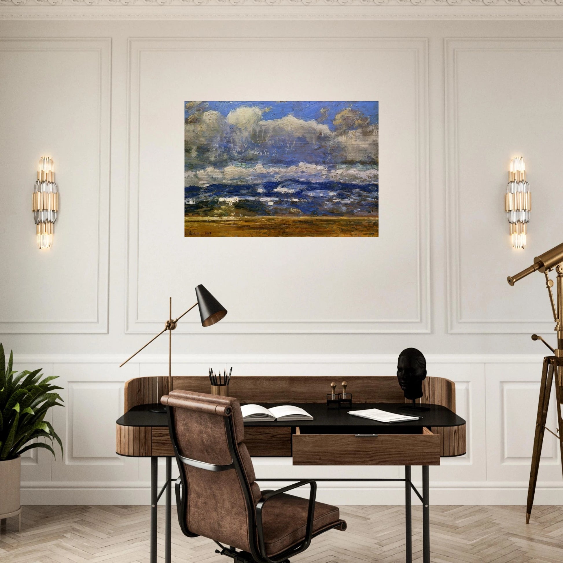 Over the Great Divide - Childe Hassam Brushed Aluminum Print - 70x100 cm / 28x40 inches | Childe Hassam Aluminum Print | Childe Hassam Prints
