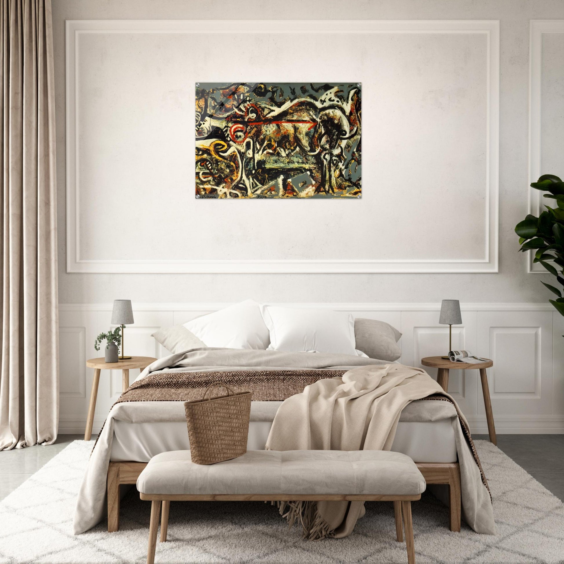 THE SHE WOLF - Jackson Pollock Acrylic Print - 70x100 cm / 28x40″ inches