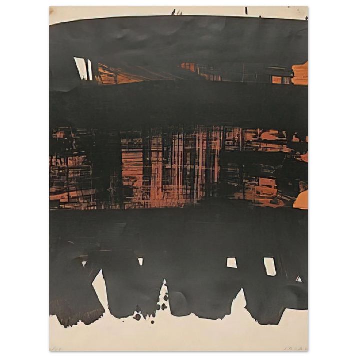 Pierre Soulages - Lithographie No. 22 - 1969  75x100 cm / 30x40inches Fine Art Poster