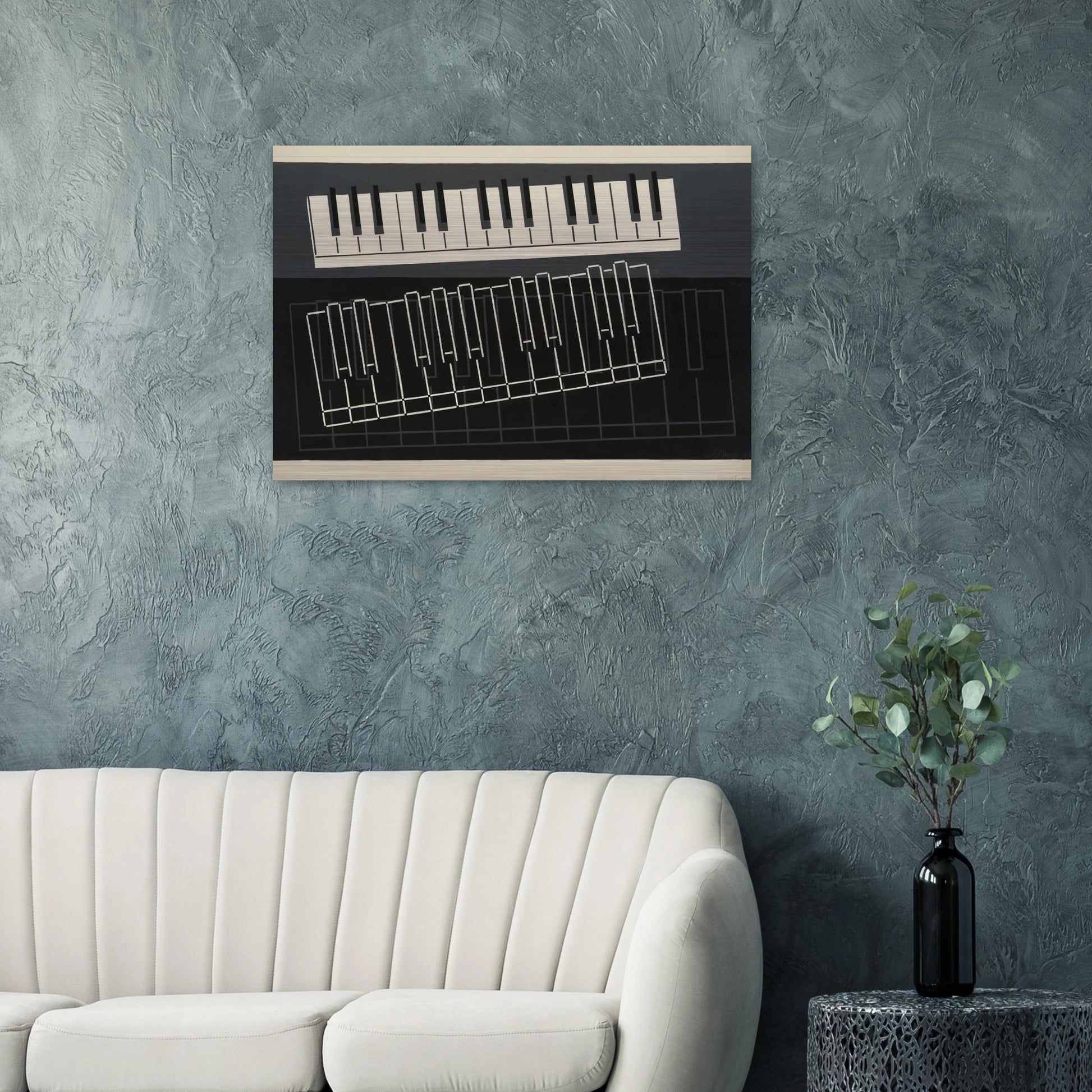 PIANO KEYS 1932 - Josef Albers Brushed Aluminum Print - 70x100 cm / 28x40 inches | Josef Albers Aluminum Print | Josef Albers Prints