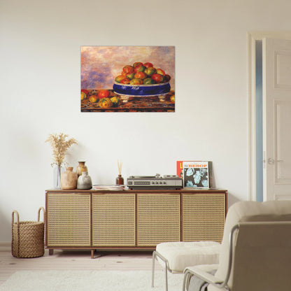 Apples in a dish - Pierre-Auguste Renoir Brushed Aluminum Print - 70x100 cm / 28x40 inches | Pierre-Auguste Renoir Aluminum Print | Pierre-Auguste Renoir Prints