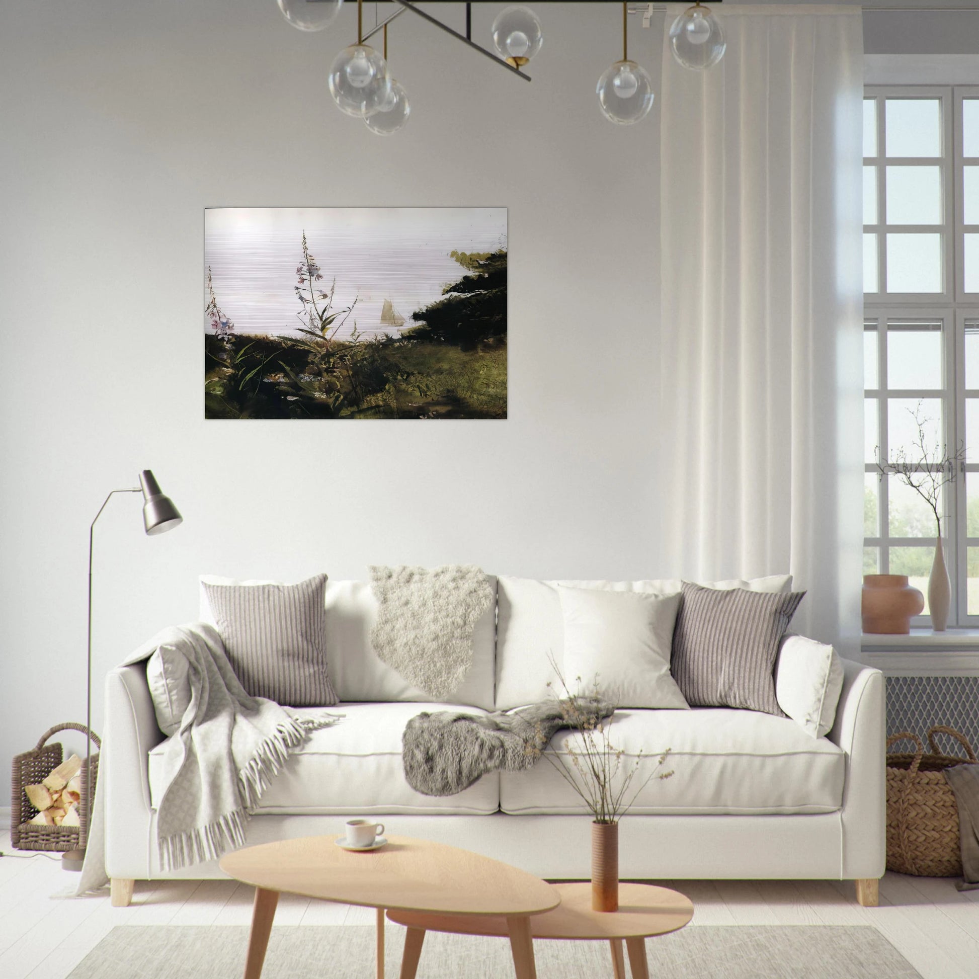 UNDER SAIL - Andrew Wyeth Brushed Aluminum Print - 70x100 cm / 28x40 inches | Andrew Wyeth Aluminum Print | Andrew Wyeth Prints
