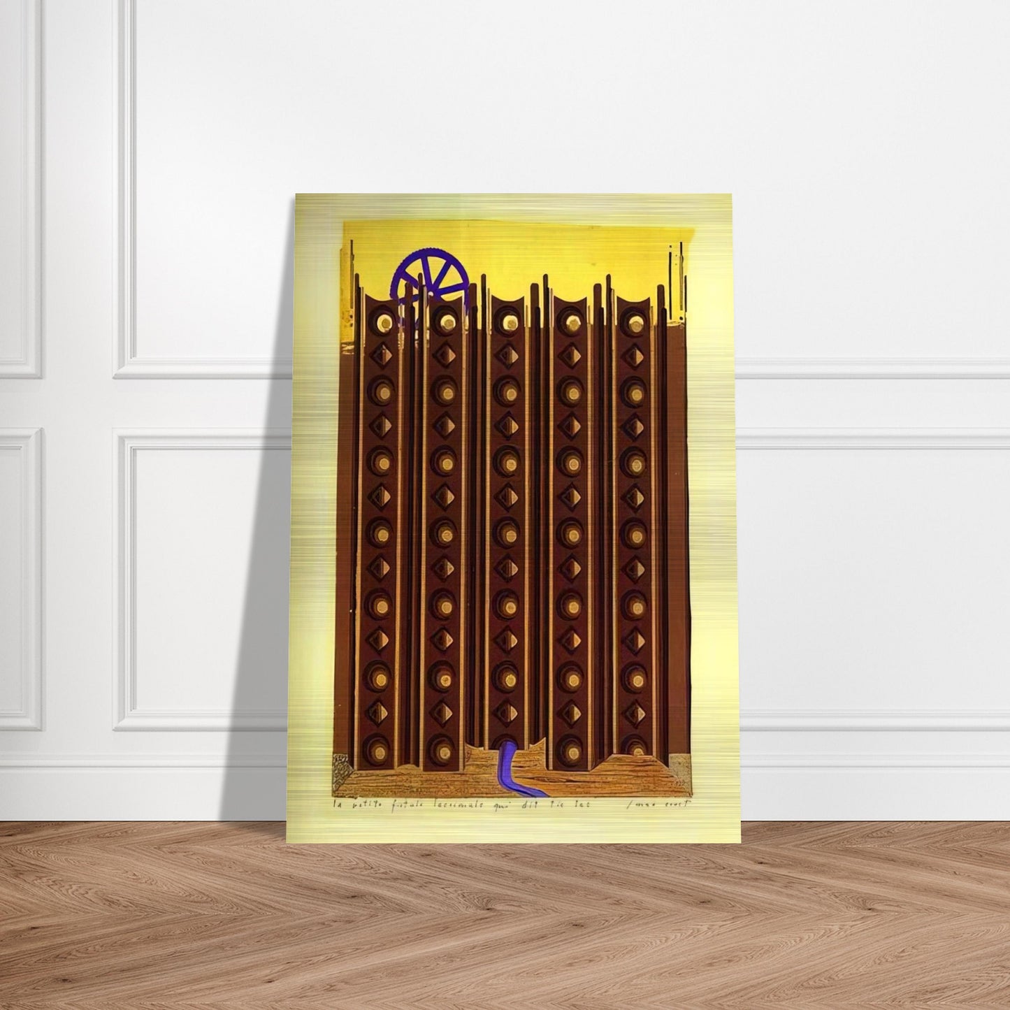 The Small Fistule That Says Tic Tac - Max Ernst Brushed Aluminum Print - 70x100 cm / 28x40 inches | Max Ernst Aluminum Print | Max Ernst Prints