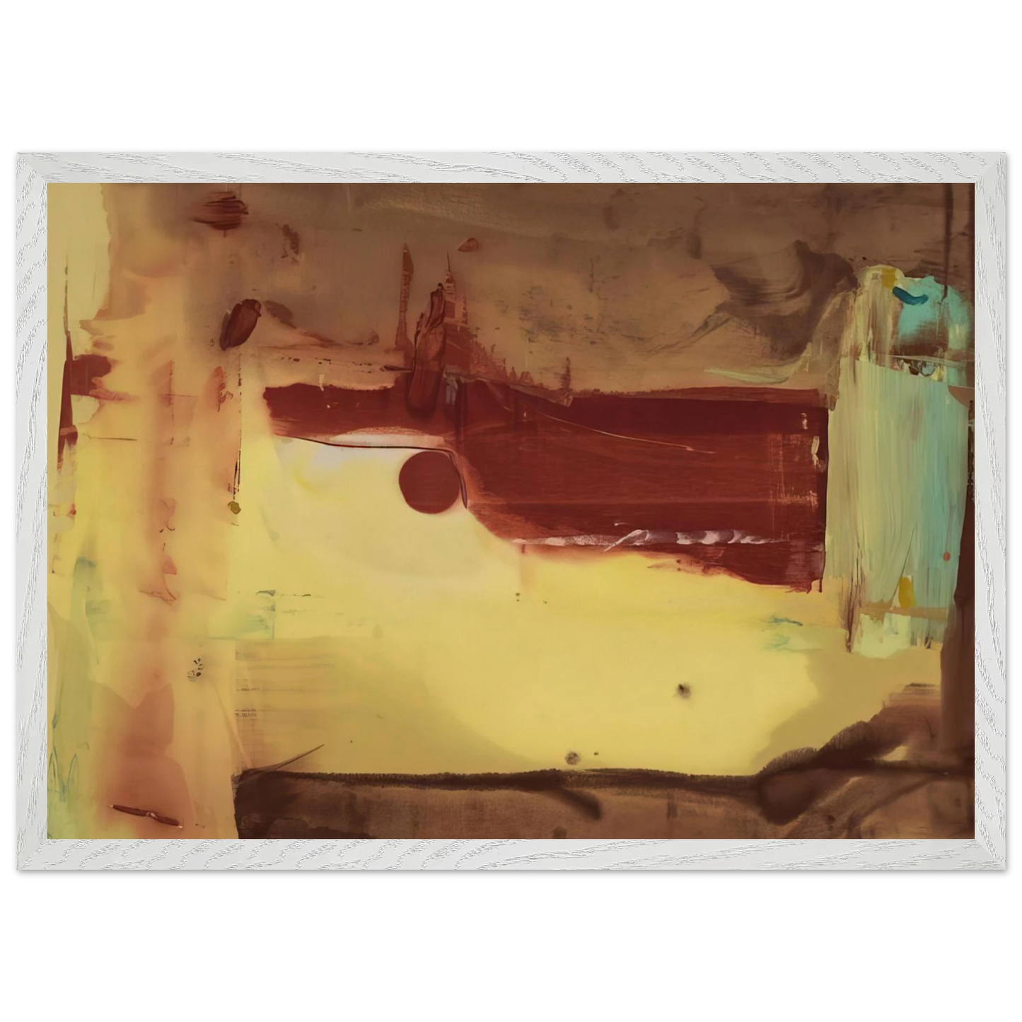 Helen Frankenthaler - Desert Pass - 1976 Wall art - A1 (59.4 x 84.1  cm) - Premium Wooden Framed Poster With Fine Art Paper-canvas - Wood frame