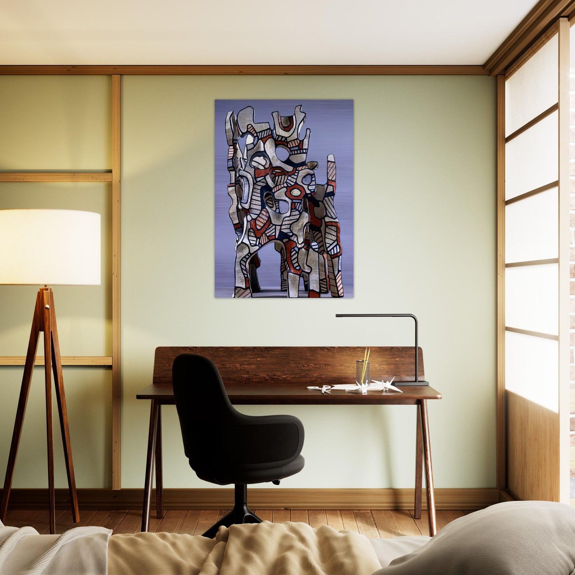 THE COSMORAMA IV - Jean Dubuffet Brushed Aluminum Print - 70x100 cm / 28x40 inches | Jean Dubuffet Aluminum Print | Jean Dubuffet Prints