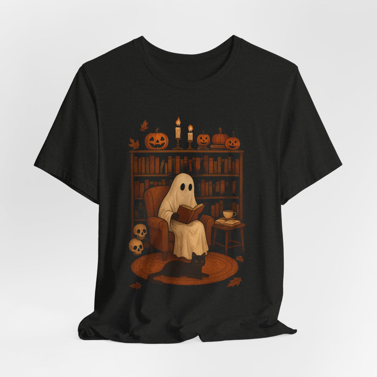 Vintage-Geisterbibliothek für Bücherliebhaber – Gruselig und stimmungsvoll für Halloween