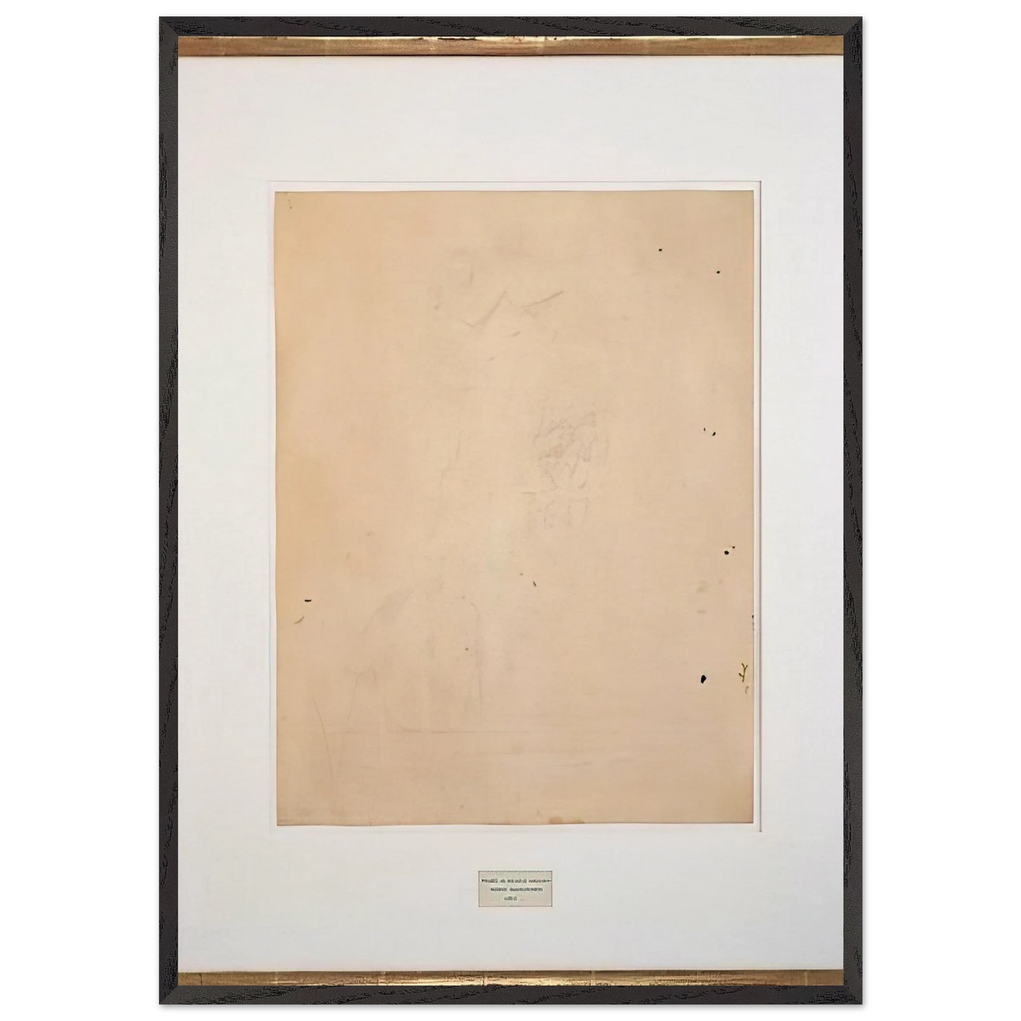 ERASED DE KOONING 1953 - Robert Rauschenberg 70x100 cm / 28x40 inches Framed Art Print – Black Wooden Frame