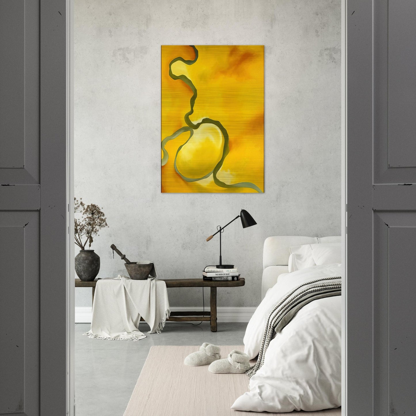 Green, Yellow and Orange - Georgia O'Keeffe Brushed Aluminum Print - 70x100 cm / 28x40 inches | Georgia O'Keeffe Aluminum Print | Georgia O'Keeffe Prints