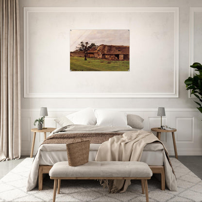 Farm near Honfleur - claude monet Acrylic Print - 70x100 cm / 28x40″ inches