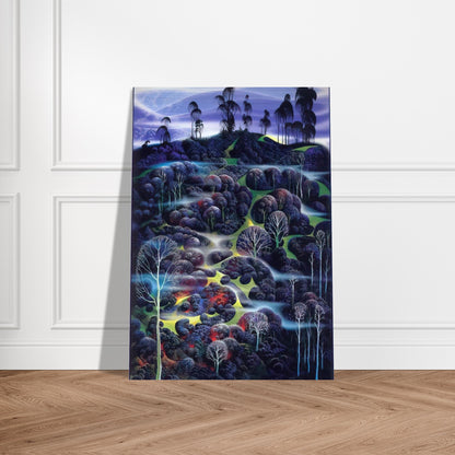 Solemn Solitude - Eyvind Earle Brushed Aluminum Print - 70x100 cm / 28x40 inches | Eyvind Earle Aluminum Print | Eyvind Earle Prints