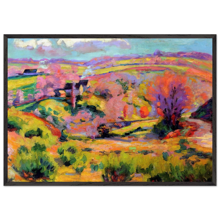 Landscape of Creuse at spring - Fauvism - Armand Guillaumin 70x100 cm / 28x40 inches Framed Art Print – Black Wooden Frame